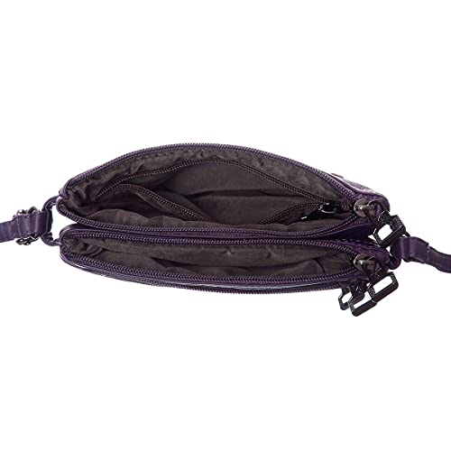 MINICAT Treble Pockets Small Crossbody Purse Cell Phone Purse Shoulder Bags for Women Cross Body Bag for Woman(Purple Small) - Image 4
