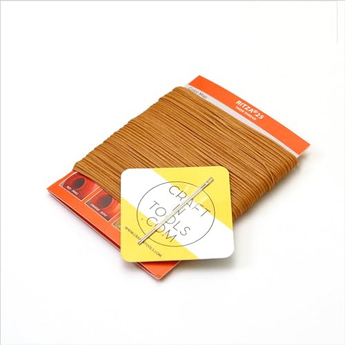 Ritza 25 Tiger Thread Colonial TAN 0.8mm RITZA 25 Tiger Waxed Polyester Thread for Leather Craft - Image 1