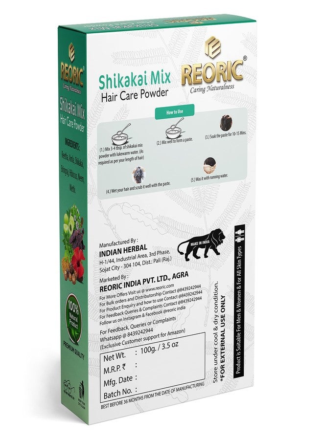 REORIC Shikakai Mix Powder for Hair (Contains Reetha, Amla, Bhringraj & Neem) - 100g - Image 2