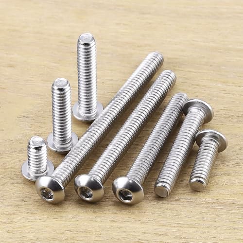 EASTLO 5/16-18 x 1/2" Button Head Socket Cap Bolts Screws, 304 Stainless Steel 18-8, Full Thread, Coarse Thread, Allen Hex Drive, 10 PCS - Image 5