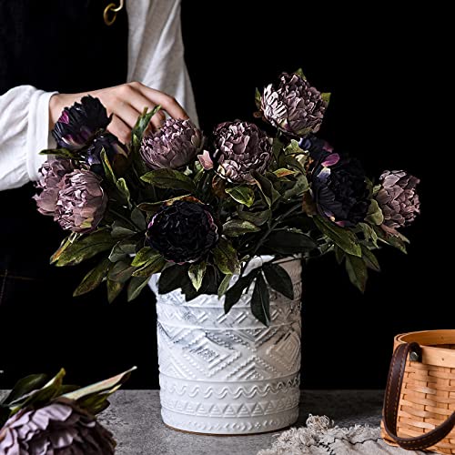 Yundu Grey Ceramic Marble Kitchen Utensil Holder for Countertop, Utensil Crock for Home Décor - Image 5