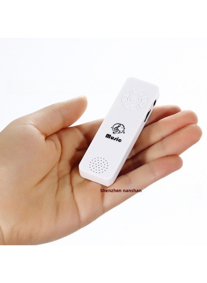 Ultra-thin Fashionable Student Sports Running Music Portable Player External Speaker Card Insertion Mp3 Player-Body Color:White-Memory Capacity:Plug-in Card (bare Metal)  - Image 5