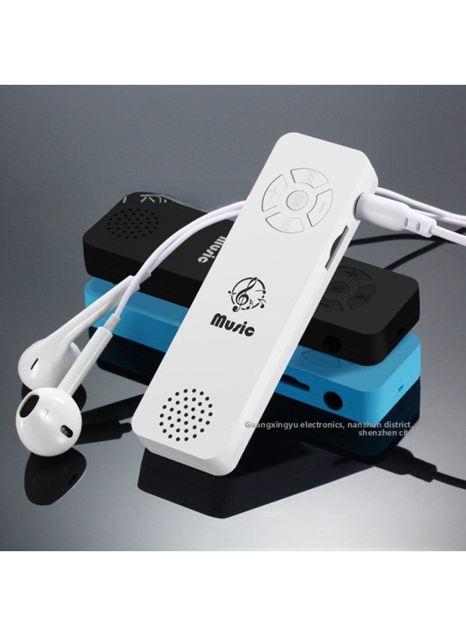 Ultra-thin Fashionable Student Sports Running Music Portable Player External Speaker Card Insertion Mp3 Player-Body Color:White-Memory Capacity:Plug-in Card (bare Metal)  - Image 1