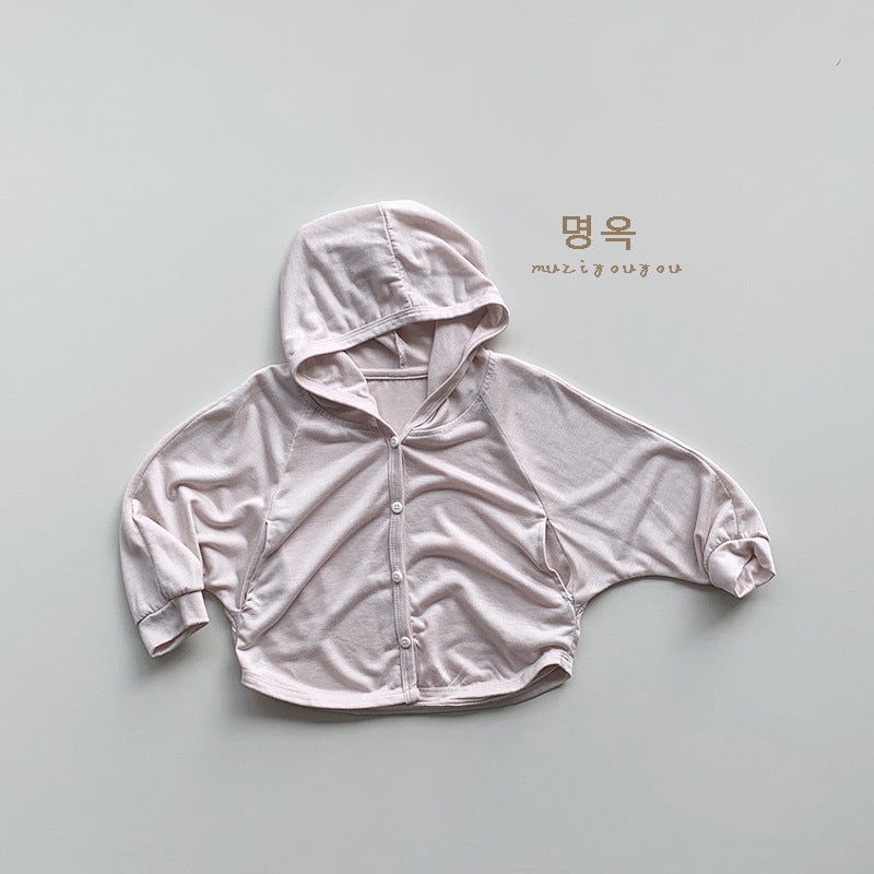 Cool-Feeling Children'S Thin Sun-Protection Clothing Summer Boys And Girls Korean Style Air-Conditioning Cardigan Children'S Simple All-Match Jacket - Image 1