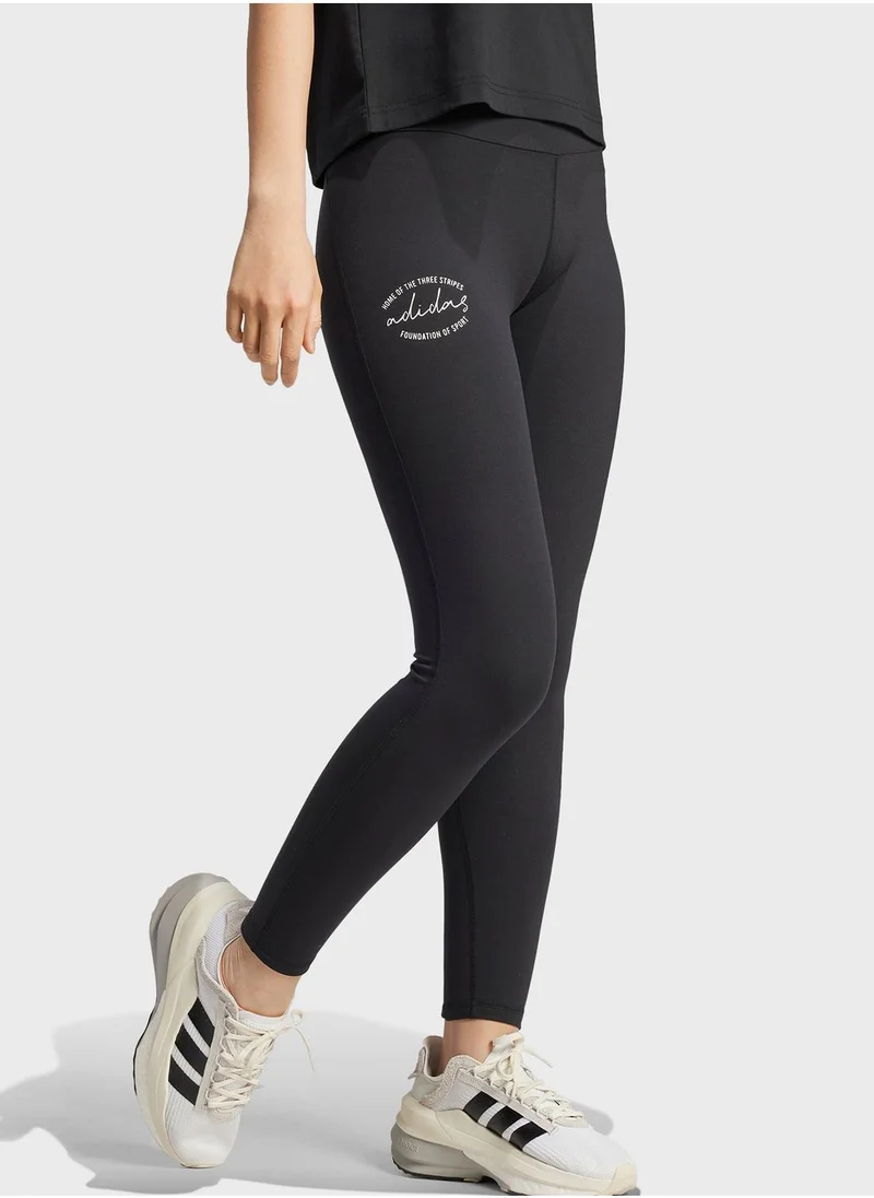 Adidas Signature Graphic High Waist 7/8 Leggings