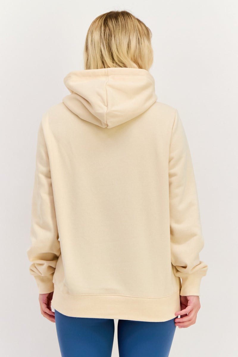 Champion ملابس رياضية نسائية بأكمام طويلة مناسبة، هودي، بيج - Image 3