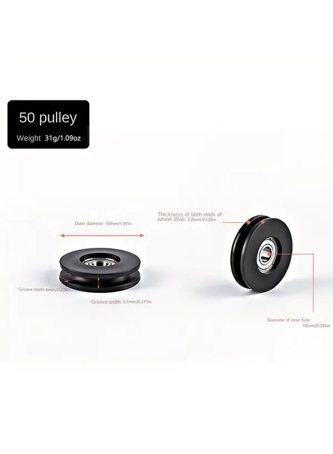 105mm Black Nylon Pulley Wheels For Gym Equipment Durable Wear Resistant Smooth Bearings - Image 5