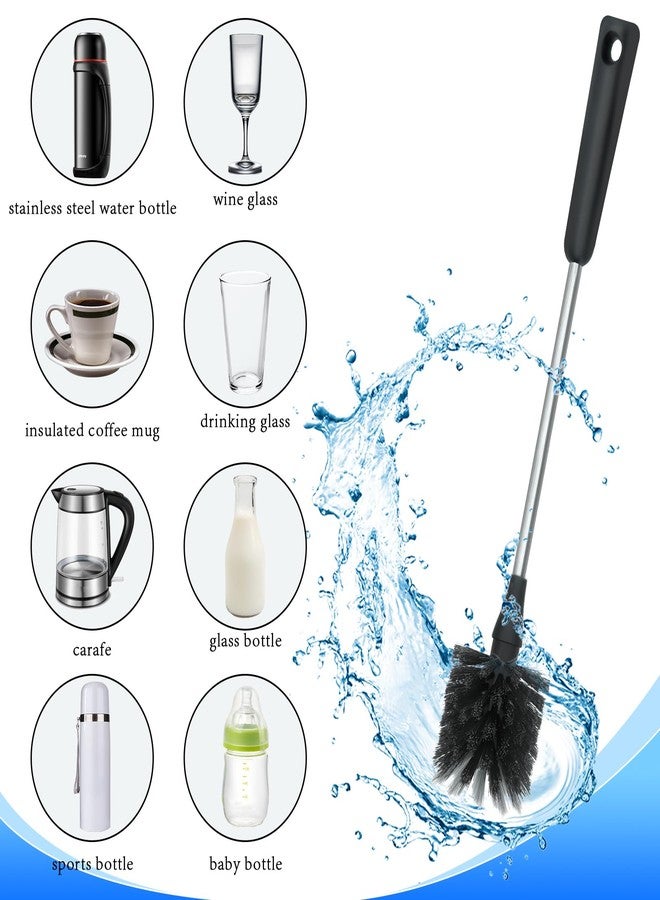 Haomaomao Water Bottle Brush Long Handle Bottle Cleaner Scrubbing Brush for Cleaning Sports Bottles, Baby Bottles, Cups, Coffee Mugs, Glasswares, Wine Decanters, Flask, Vase, and Kitchen Sink - Image 4