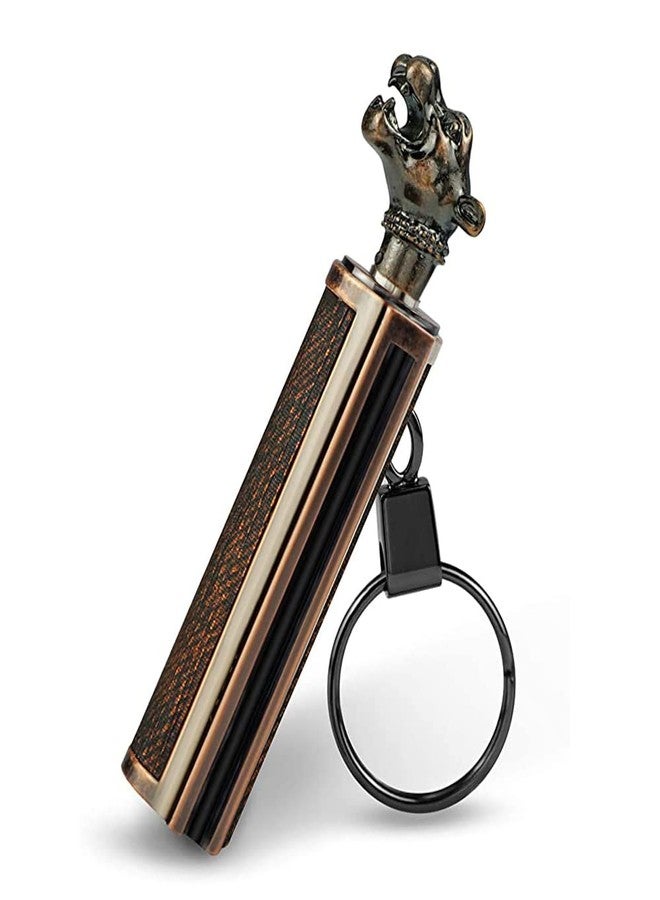 BIASTNR Permanent Match Keychain Lighter, Flint Matchstick Fire Starter Lighter, Reusable Flint Waterproof Camping Survival Gear - Image 3