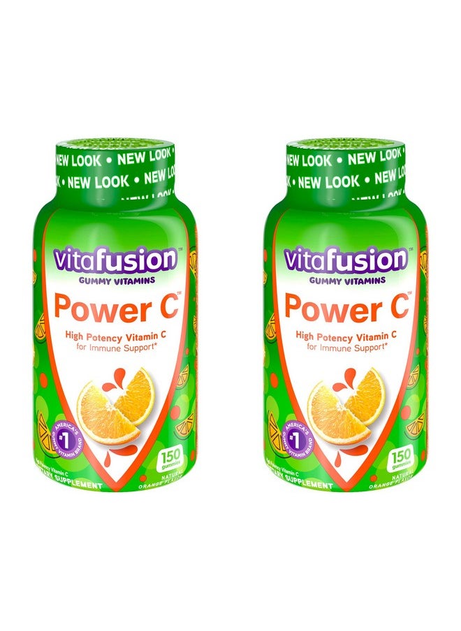 Vitafusion Vita Fusion Power C Adult Vitamins Immune Support Gummy Of Natural Orange Flavor High Potency Vitamin C And Nutrition 2 Pack Of 150 Gummies Dietary Supplement  - Image 1