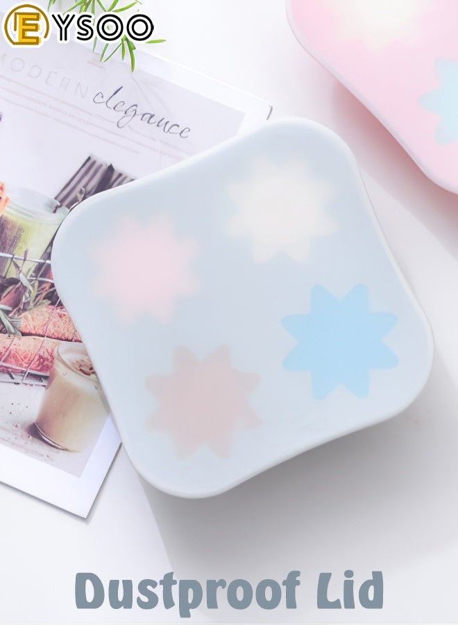 EYSOO Ice Cube Trays 4 Grids Silicone Ice Cube Molds with Lid Ice Trays for Freezer Easy-release Ice Cube Maker Silicone Ice Mold BPA Free Ice Maker Tray - Image 3