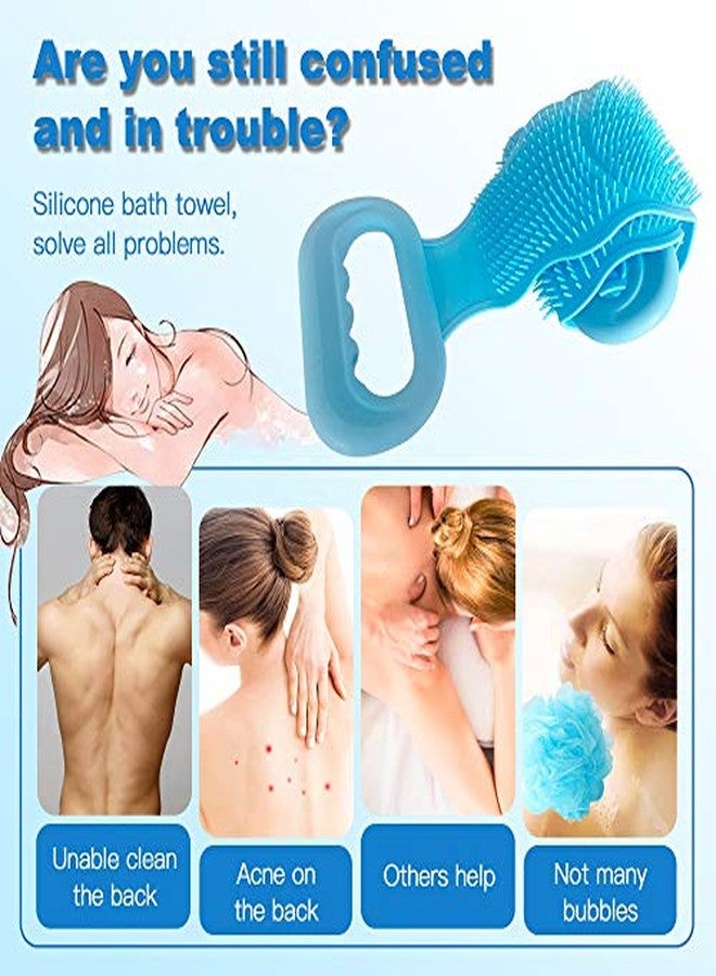 Geocell Back Scrubber For Bathing Silicone Body Scrubber Belt Double Side Shower Belt Removes Bath Towel(Multicolor) - Image 3