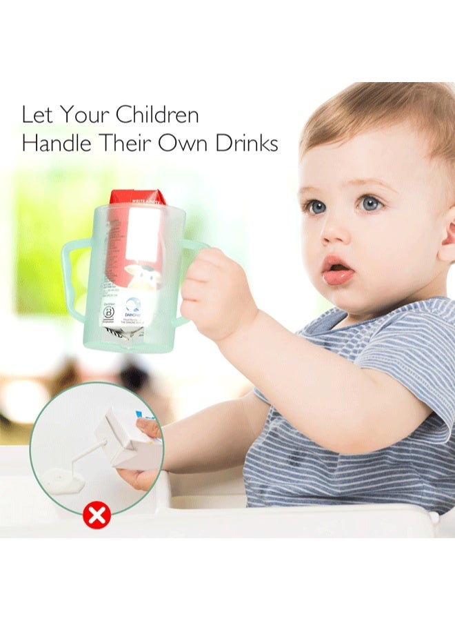 DAEVO Baby Pouch Holder No Squeeze, Baby Food & Juice Box Holder, Mess-Free, Easy Grip for Self-Feeding, BPA-Free & DEHP-Free, Must-Have for Babies, Green - Image 4