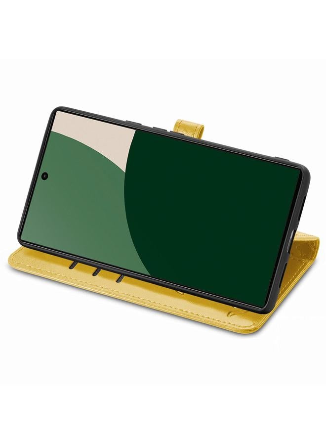 اس-توب جراب لهاتف Fujitsu Arrows We2 / F-52E مصنوع من الجلد المنقوش بنقشة قطة وكلب - Image 4