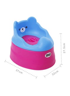 babyhug Babyhug Teddy Buddy Potty Chair, Portable with Smooth Edges, Detachable, High Backrest, 5 Months to 4 Years, 37 x 32 x 27.5 cm - Blue & Pink  - Image 3
