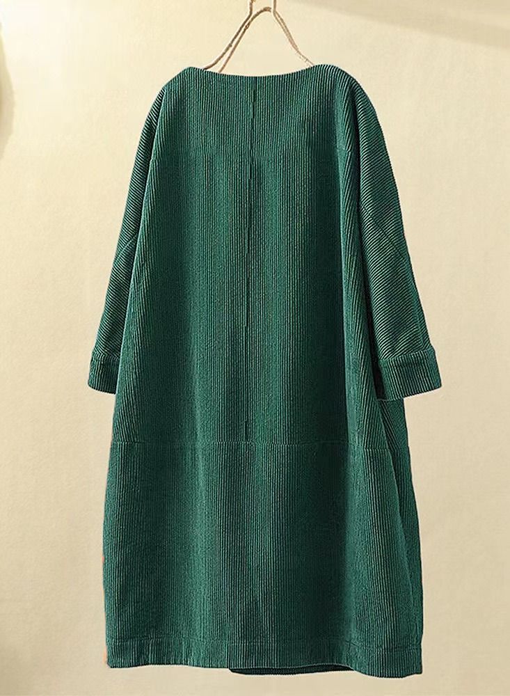 Loquat Casual Women's Round Neck A line Skirt Dress  - Image 2