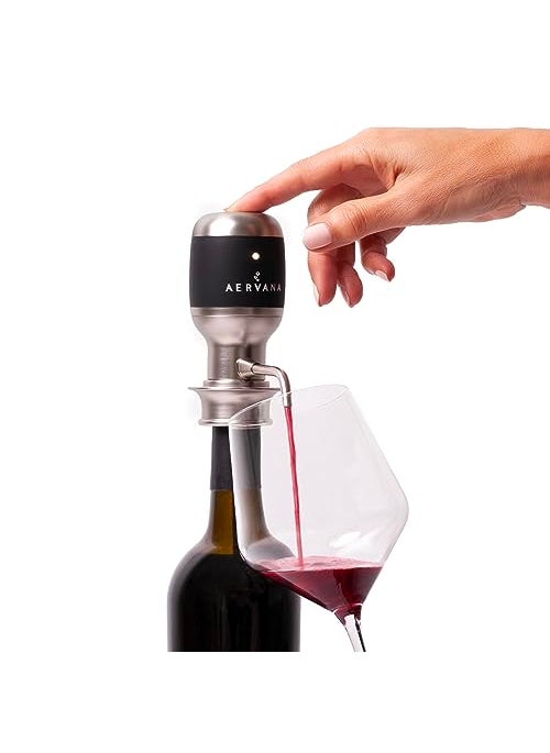 Aervana Aervana Original Electric Wine Aerator and PourerDispenser  Air Decanter  Personal Wine Tap for Red and White Wine 750 ml and 15 l With Stand 