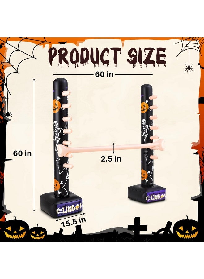 Threan Halloween Party Games Inflatable Limbo Game for Adults Easy Spooky Limbo Carnival Game Enhance Family Bonding for Indoor Outdoor Birthday Halloween Party Games Picnic Pool - Image 2