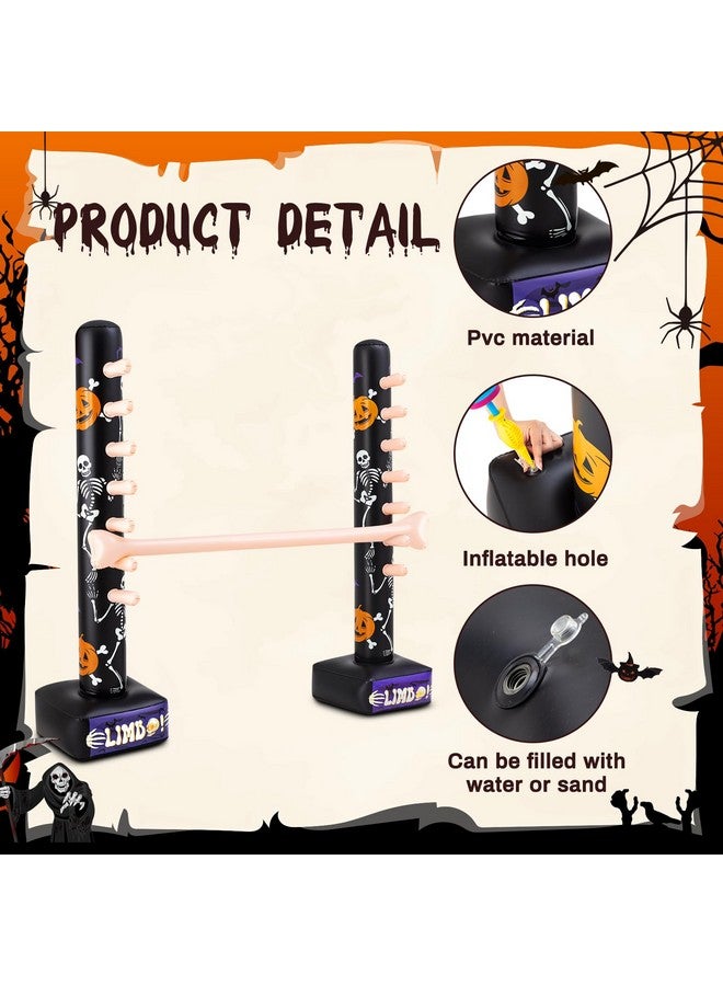 Threan Halloween Party Games Inflatable Limbo Game for Adults Easy Spooky Limbo Carnival Game Enhance Family Bonding for Indoor Outdoor Birthday Halloween Party Games Picnic Pool - Image 5