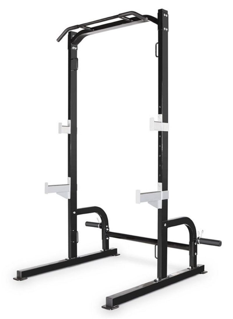 Marcy Squat Rack Durable Adjustable Strength Training Equipment With Multi-Grip Pull-Up Bar Olympic Plate Storage And Space-Saving Design For Home Gym  - Image 1