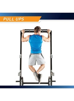 Marcy Squat Rack Durable Adjustable Strength Training Equipment With Multi-Grip Pull-Up Bar Olympic Plate Storage And Space-Saving Design For Home Gym  - Image 5