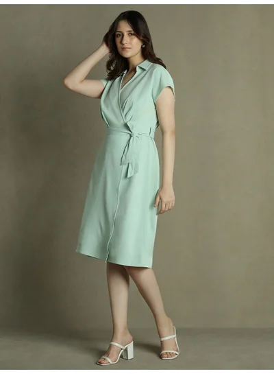Dennis Lingo Mint Wrap Dress