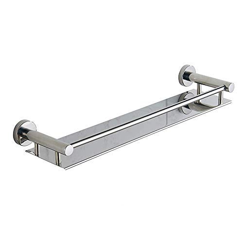 HANDY Stainless Steel Round Bathroom Shelf Bathroom Accessories Shelves Multi-Purpose Shelf for Kitchen Shelf Bedroom Home Bathroom Organiser (16 x 5 inch, Silver) - Image 5