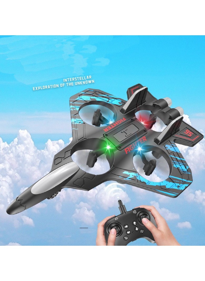 Generic - RC Aeroplane 2.4GHz Remote Controlled Aeroplane L0712 Quadcopter Floating Fighter Plane RC Aeroplane RTF for Beginners, Children and Adults, APlane Toy with Coloured Lights USB Charging - Image 1