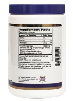 21st CENTURY Omega 3 Fish Oil 1000Mg Softgel For Heart Health, Pack Of 300'S  - Image 2