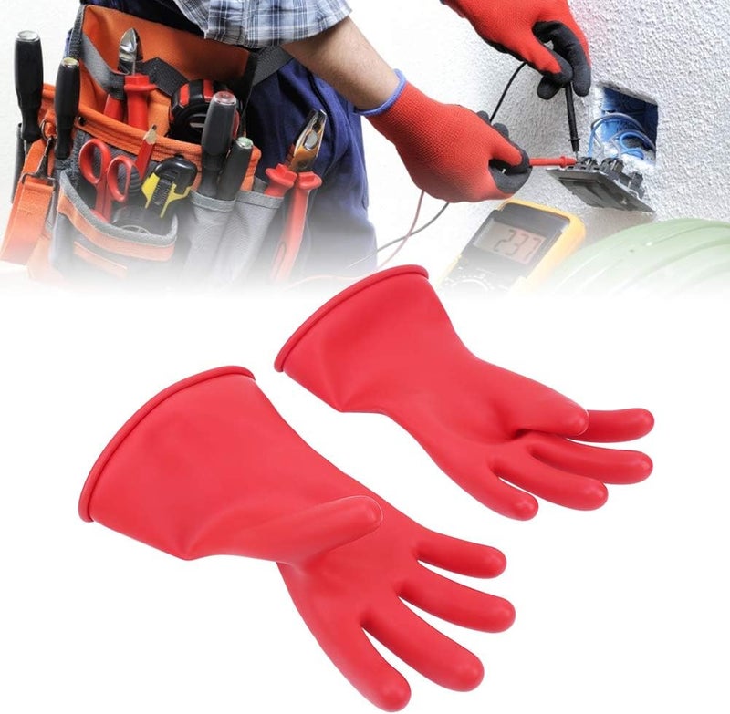 klarako IEC 60693-2014 Insulating Gloves, 1 Pair of Latex Full Finger Low Voltage 500V Reusable Glove Class 00(9) - Image 3