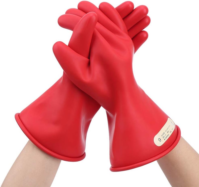 klarako IEC 60693-2014 Insulating Gloves, 1 Pair of Latex Full Finger Low Voltage 500V Reusable Glove Class 00(9) - Image 2