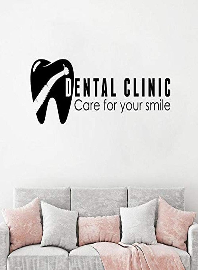 LYOMAN Vinyl Dental Care Wall Furniture Sticker, Black - Image 1