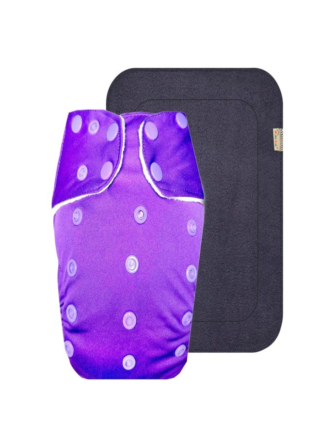 Dumbledo Premium Cloth Diaper with Black Insert (Pack of 1) | Hypoallergenic | Reusable & Washable | Adjustable Snaps | Perfect for Indian Summers | 3 Months - 3 Years | Unisex Baby