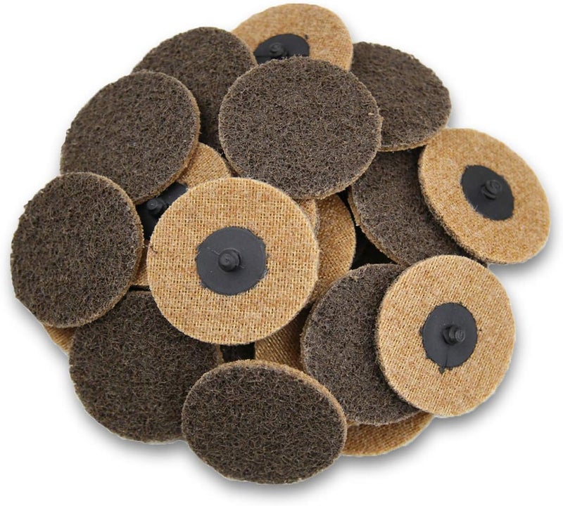 COSPOF 3 Inch Sanding Discs,25 Pack Coarse Quick Change Discs,Surface Conditioning Discs for Die Grinder(Brown-Coarse). - Image 1