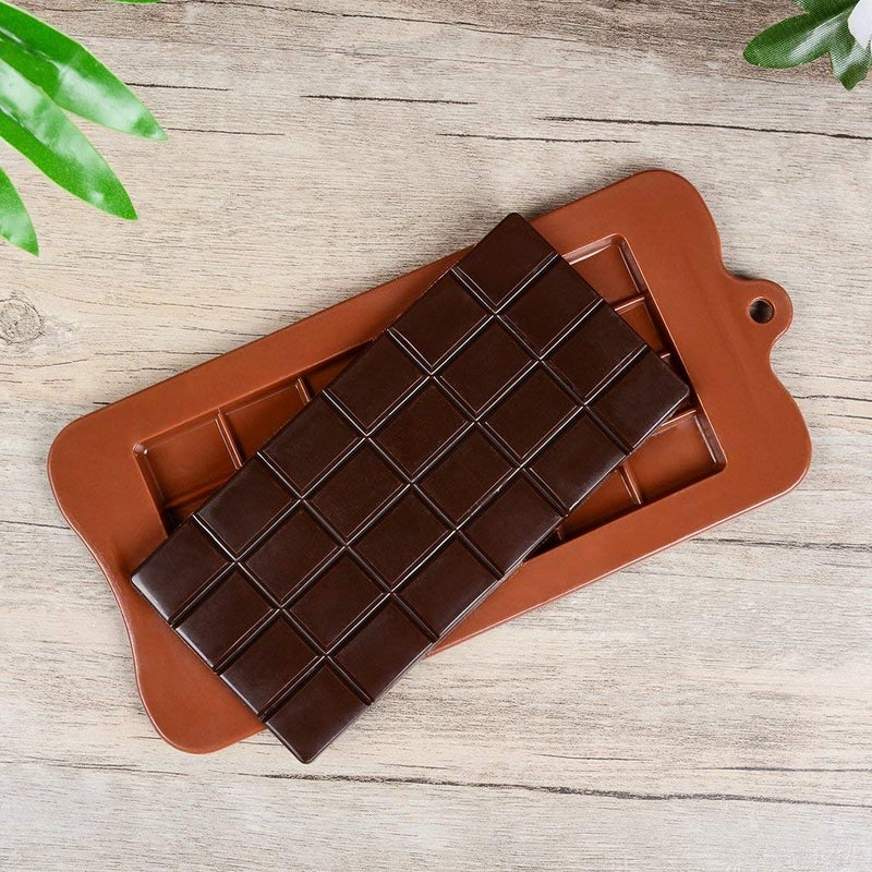 JoyGlobal Silicone Bar Chocolate Mould Break Apart Choc Block Mold Output Weight Approx 92 Grams - Image 1