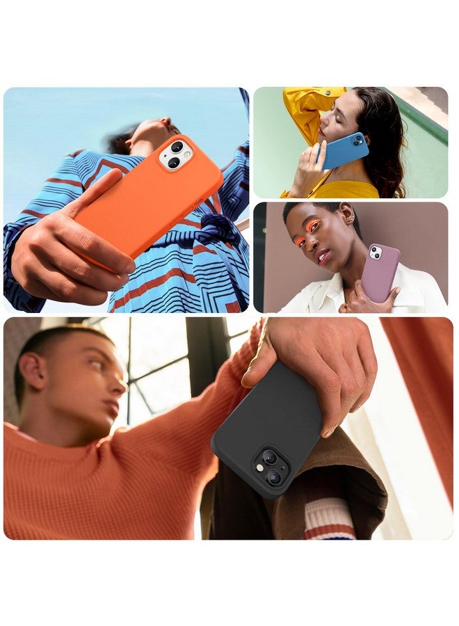 ميراكيس جراب Miracase مصمم لهاتف iPhone 13، مع واقي شاشة من الزجاج المقوى، [بطانة ناعمة من الألياف الدقيقة مضادة للخدش]، جراب هاتف من المطاط السيليكوني السائل المقاوم للصدمات مقاس 13 6.1 بوصة (أسود) - Image 1