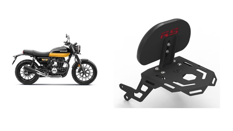 Auto Infinity مسند ظهر أوتو إنفينيتي مع رف الأمتعة متوافق مع هوندا CB350-RS (4 في 1) | محدث - 2025 (أسود، عبوة من 1) - Image 1