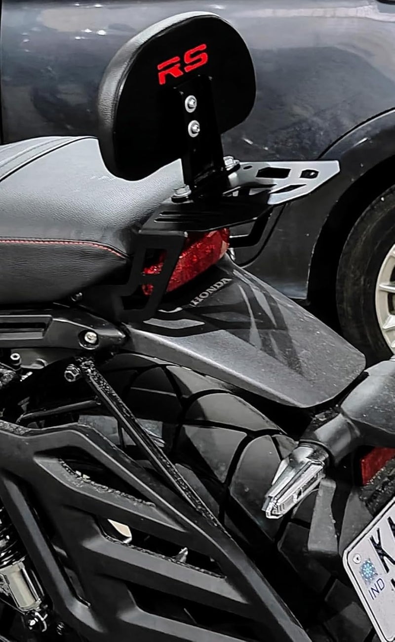 Auto Infinity مسند ظهر أوتو إنفينيتي مع رف الأمتعة متوافق مع هوندا CB350-RS (4 في 1) | محدث - 2025 (أسود، عبوة من 1) - Image 4