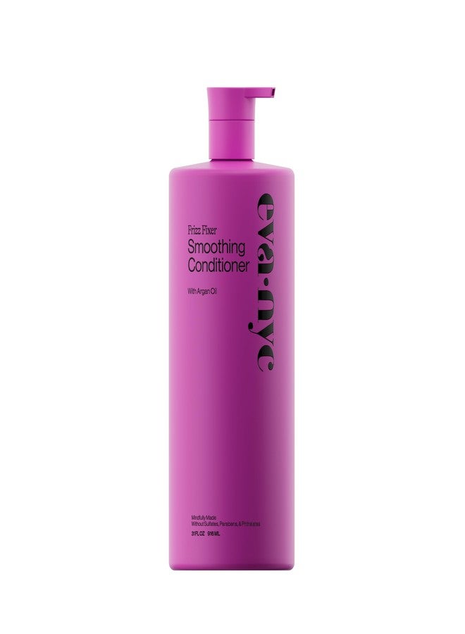 Eva NYC Anti-Frizz Conditioner with Argan Oil + Sunflower Seed Oil - Soft, Shiny + Nourished Hair - For Frizzy, Medium to Thick Hair Types - Sulfate-Free - Warm Vanilla Scent - Value Size 31 fl oz - Image 1