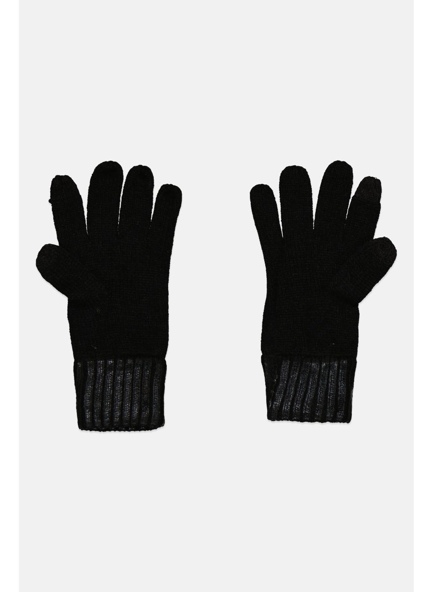 Body Glove - Women 1 Pair Knitted Gloves, Black - Image 1