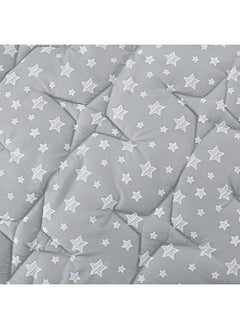 Moonsea Moonsea Octagon Playpen Mat Grey, Non Slip 8 Panel Playpen Mattress Mat Fits Regalo Extra Large Play Yard and hiccapop XL 69" Baby Playpen, Grey Star Octagon Playard Pad  - Image 3