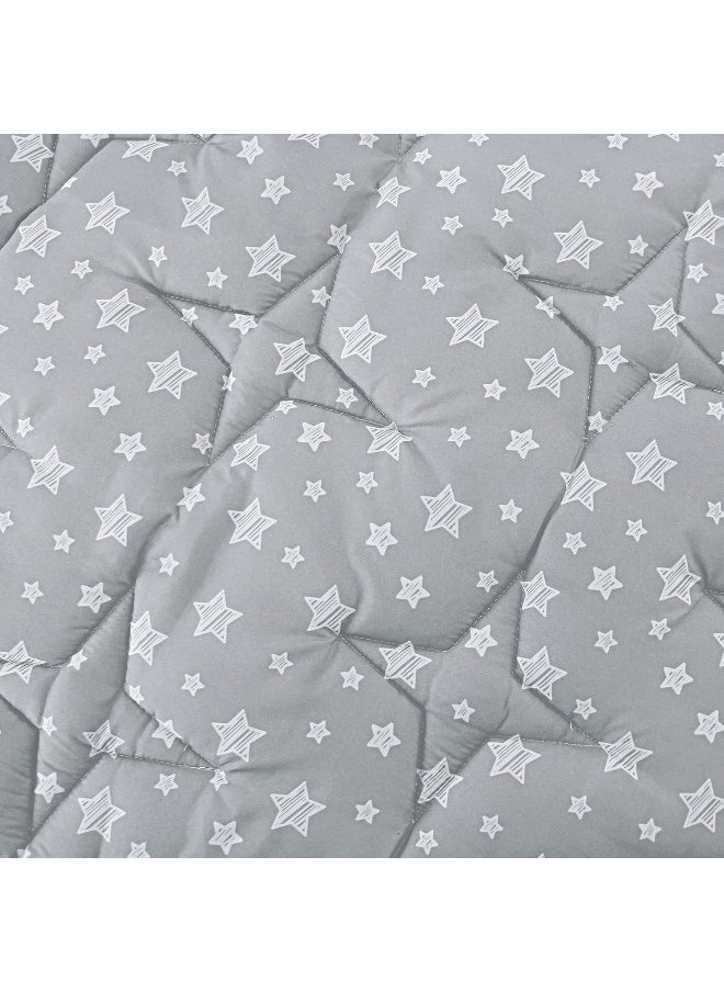Moonsea Moonsea Octagon Playpen Mat Grey, Non Slip 8 Panel Playpen Mattress Mat Fits Regalo Extra Large Play Yard and hiccapop XL 69" Baby Playpen, Grey Star Octagon Playard Pad  - Image 3