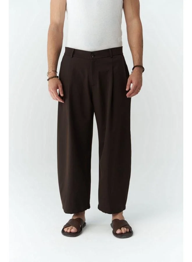 MAI STUDIOS CO.  Hector Coffee Wide-Leg Men's Pants. for Men | Best Price UAE