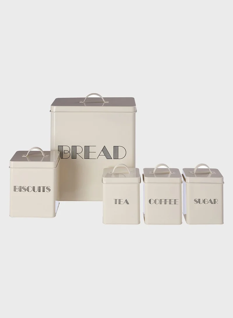 Premier Cream 5 Piece Kitchen Storage Set