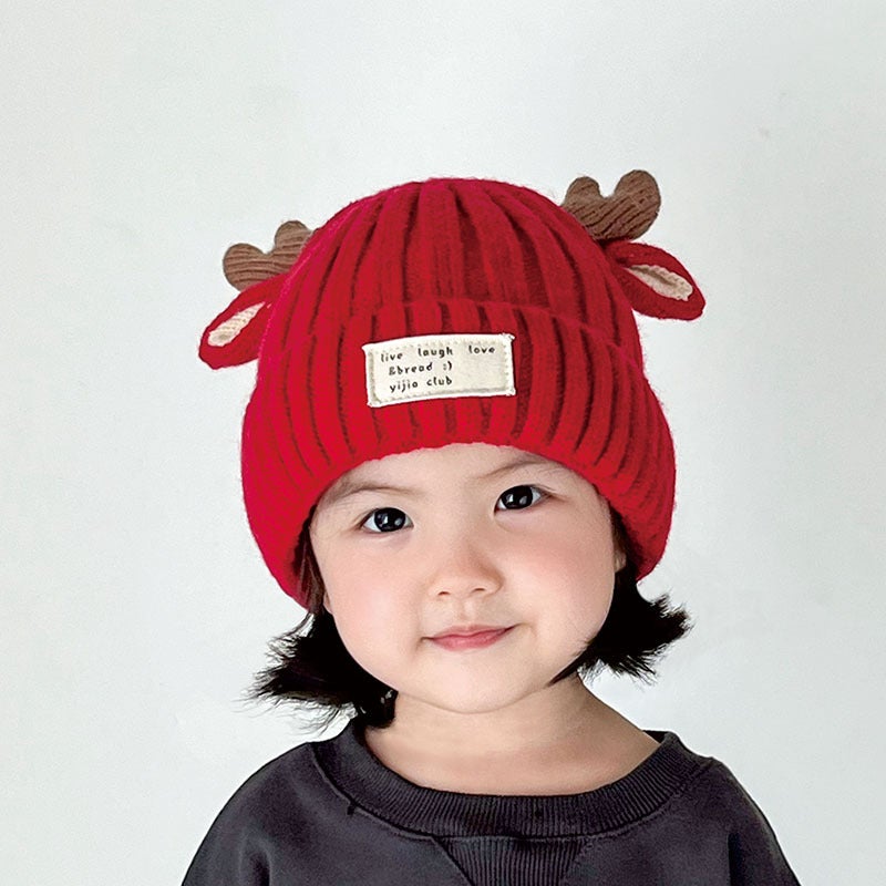 Baby'S Hat Cute Wool Knitted Hat For Boys And Girls Warm Ear Protection Thickened Windproof Cap - Image 3