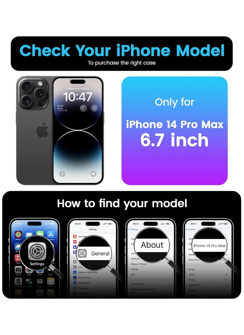 Generic - Silicone Case Compatible with iPhone 14 Pro Max, Slim Liquid Silicone, Layers of Soft Gel Rubber Shockproof, Protective Phone Case Cover with TPU Lining (Deep Purple) - Image 1