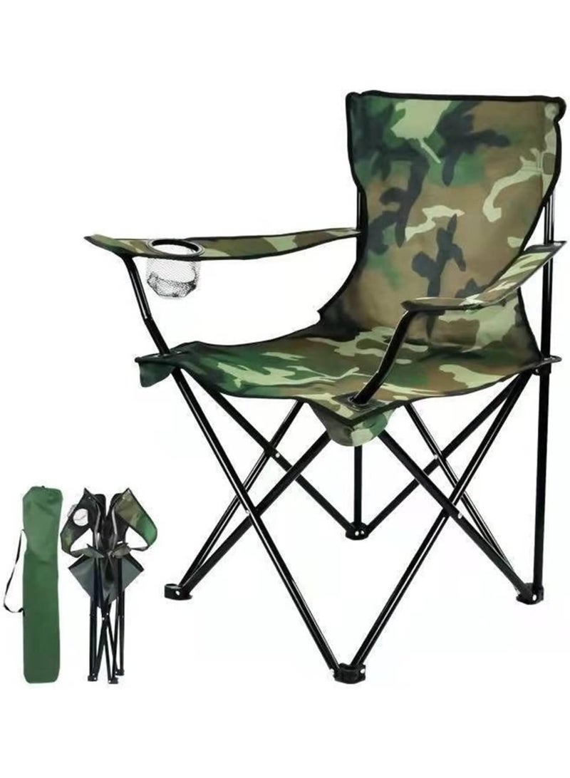 بريمو بلس كراسي تخييم ,كرسي قابل للطي للشاطئ والحديقة  أخضر جيشي - Image 1