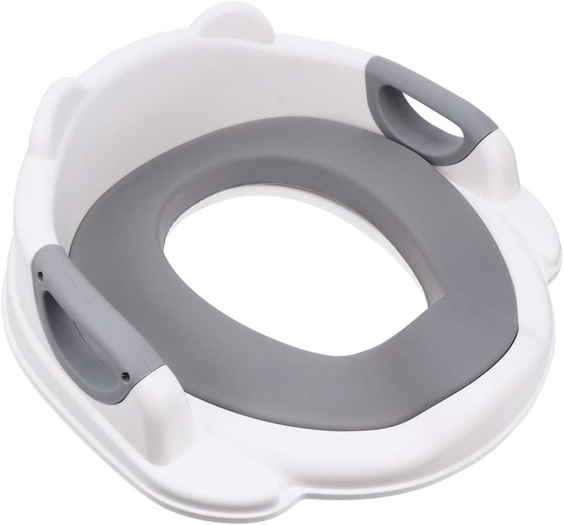 POPETPOP PU Soft Cushion Toilet Trainer Seat for Boys and Non Slip Handles for Secure Grip Easy to Clean and Remove Fits Standard Toilets Promotes Independent Potty Training - Image 1