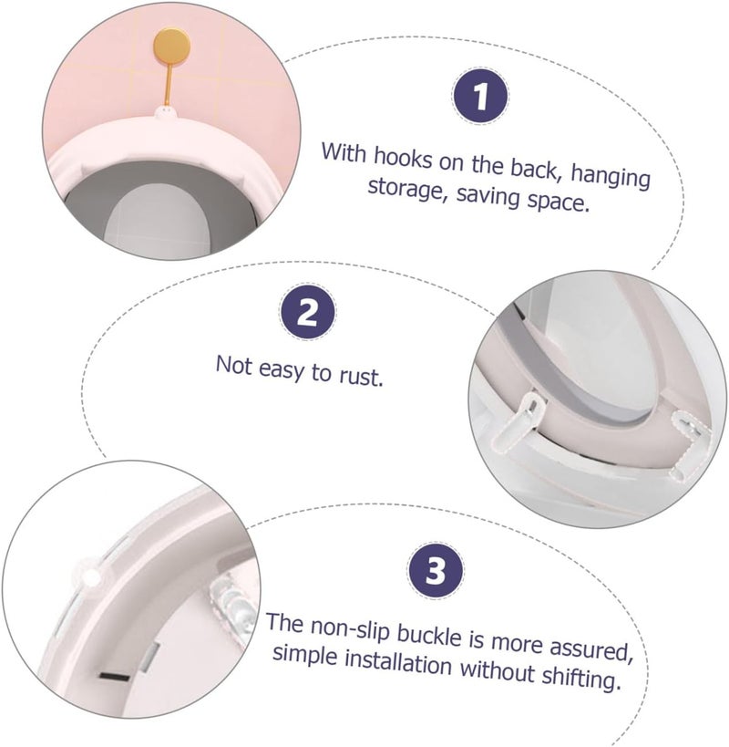POPETPOP PU Soft Cushion Toilet Trainer Seat for Boys and Non Slip Handles for Secure Grip Easy to Clean and Remove Fits Standard Toilets Promotes Independent Potty Training - Image 5