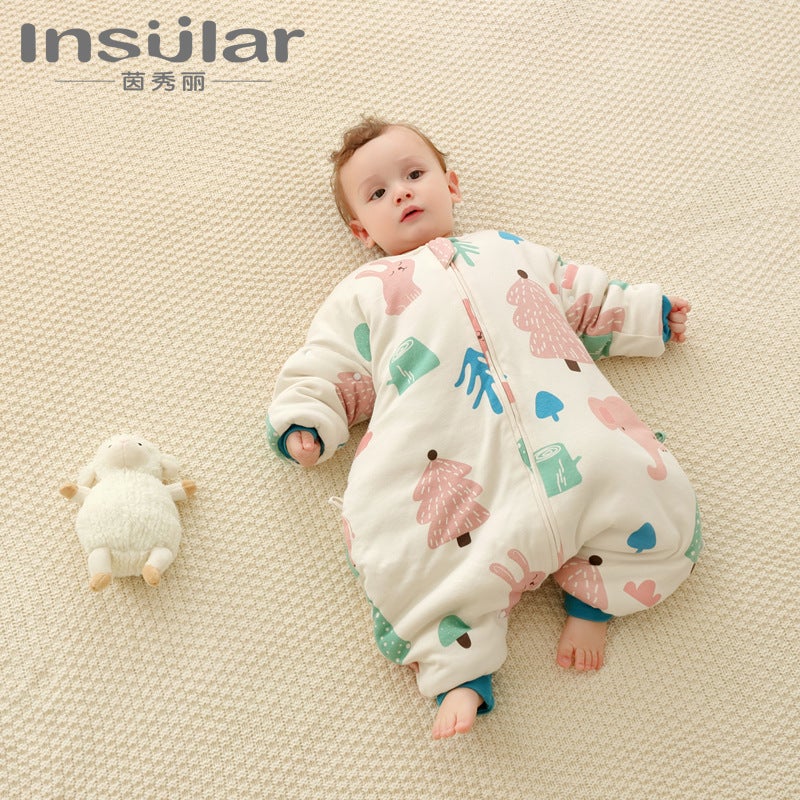 Yinxiuli Cotton Sleeping Bag Baby Fall Legs Thickened Children Kick-Proof Baby Sleeping Bag - Image 5